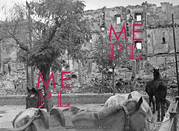: Destroyed Alcazar of Toledo, 1936 : Destroyed Alcazar of Toledo, 1936