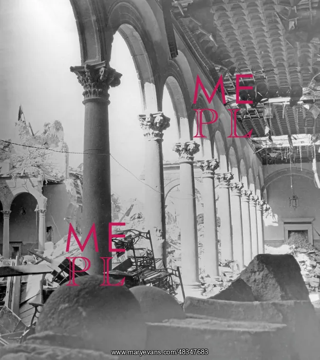 : Destroyed Alcazar of Toledo, 1936 : Destroyed Alcazar of Toledo, 1936
