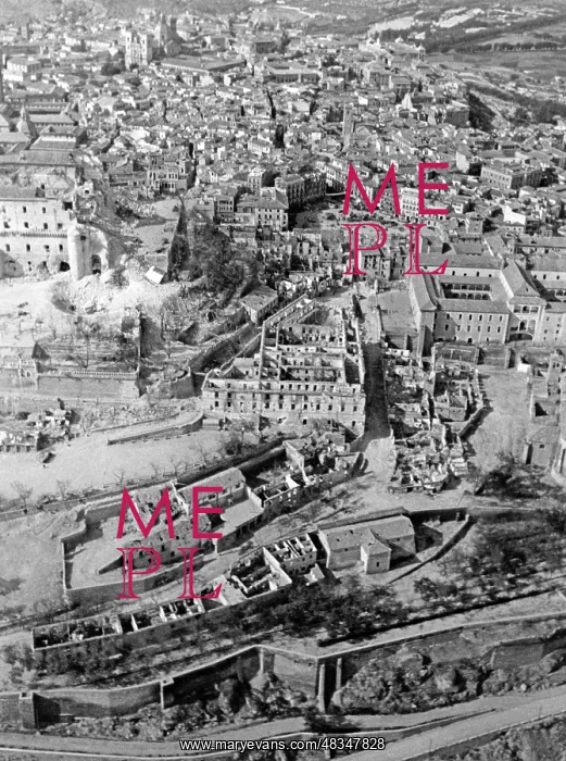 : Destroyed Alcazar of Toledo, 1936 : Destroyed Alcazar of Toledo, 1936