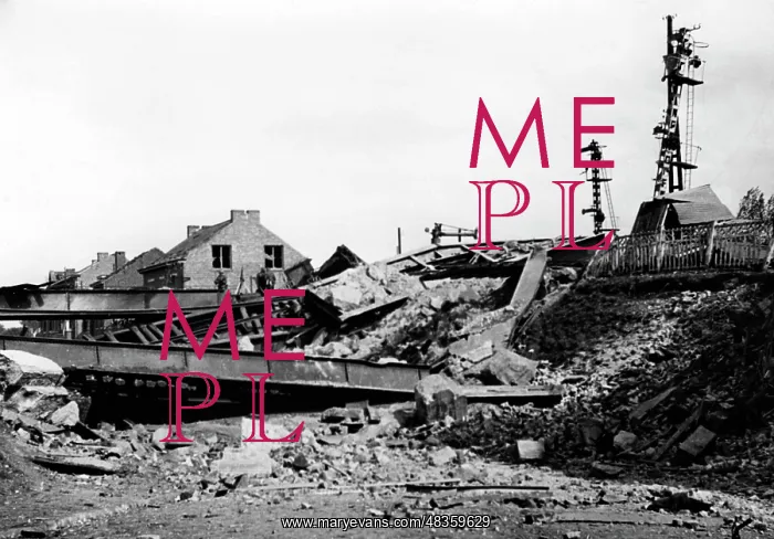 : Destroyed bridge in Belgium, May 1940 : Destroyed bridge in Belgium, May 1940