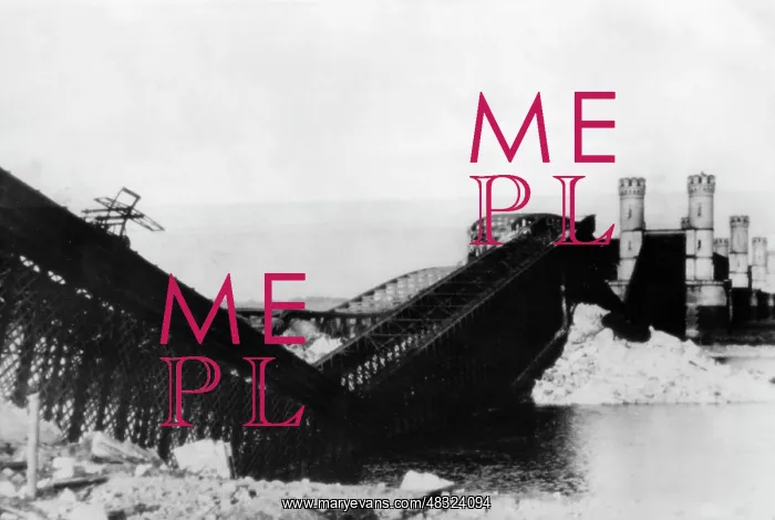 : Destroyed bridge in Poland, 1939 : Destroyed bridge in Poland, 1939