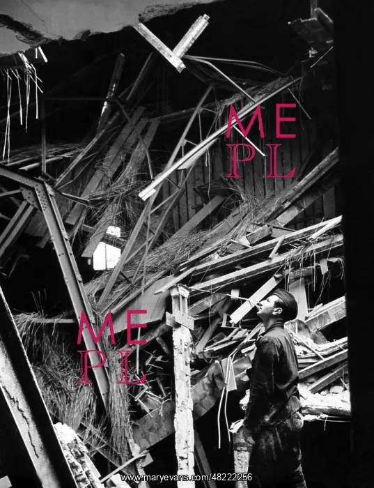 : The destroyed Buergerbraeukeller after Elser's assassina : The destroyed Buergerbraeukeller after Elser's assassina