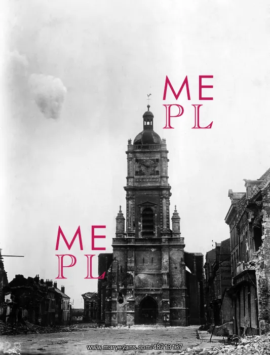 : Destroyed church in Lens, 1917 : Destroyed church in Lens, 1917