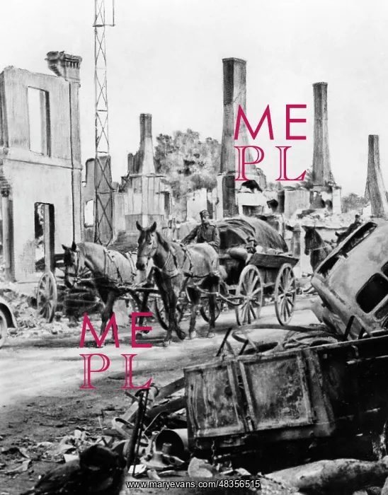 : Destroyed cities: Brunehamel, 1940 : Destroyed cities: Brunehamel, 1940