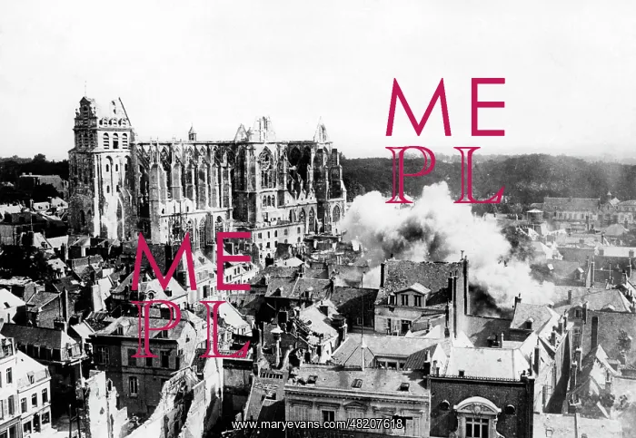 : The destroyed city of St. Quentin, 1917 : The destroyed city of St. Quentin, 1917