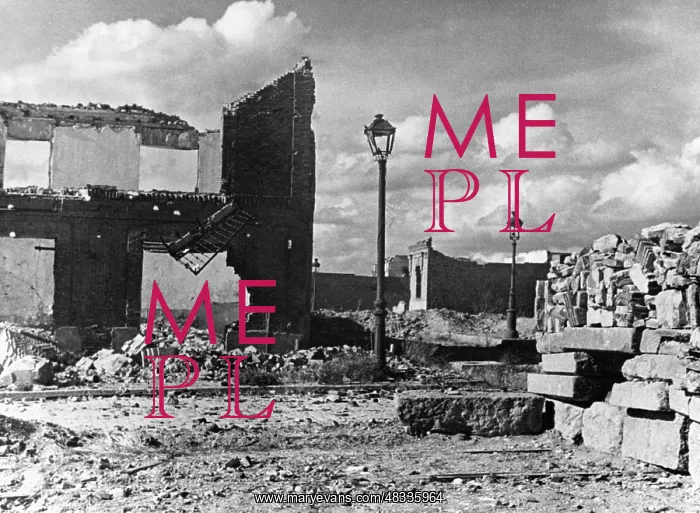 : Destroyed district of Madrid, 1938 : Destroyed district of Madrid, 1938