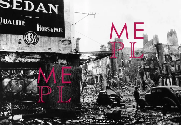 : The destroyed downtown of Sedan, May 1940 : The destroyed downtown of Sedan, May 1940