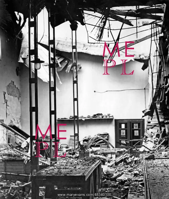 : Destroyed factory in Bratislava, 1939 : Destroyed factory in Bratislava, 1939