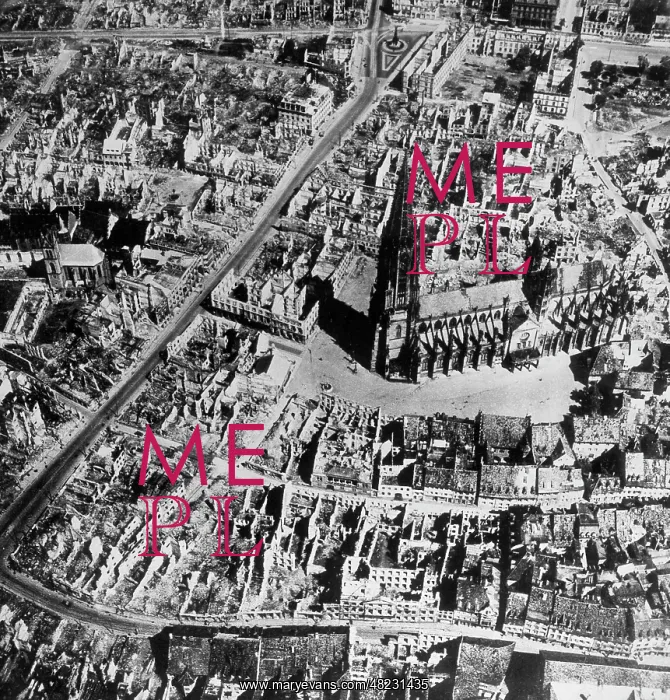 : Destroyed Freiburg, Germany, 1945 : Destroyed Freiburg, Germany, 1945