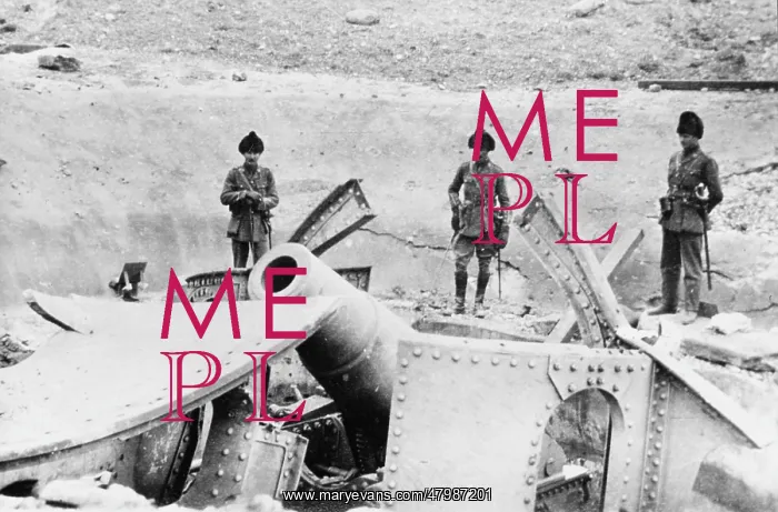 : Destroyed German howitzer : Destroyed German howitzer