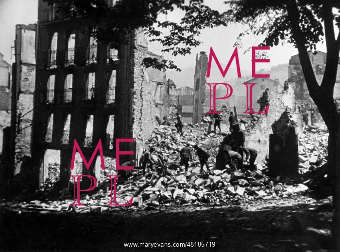 : Destroyed Guernica, 1937 : Destroyed Guernica, 1937