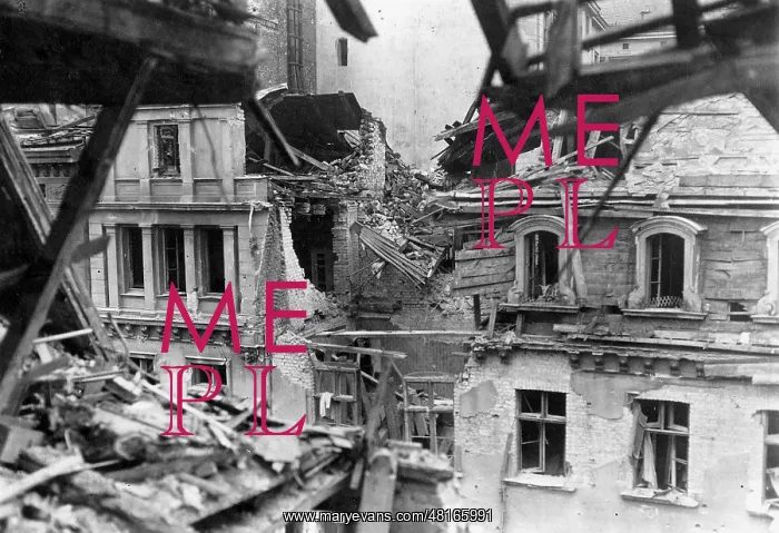: Destroyed house during the Spartacus uprising in Berlin, 191 : Destroyed house during the Spartacus uprising in Berlin, 191