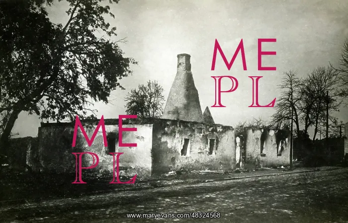 : Destroyed houses in Upper Silesia, 1920 : Destroyed houses in Upper Silesia, 1920