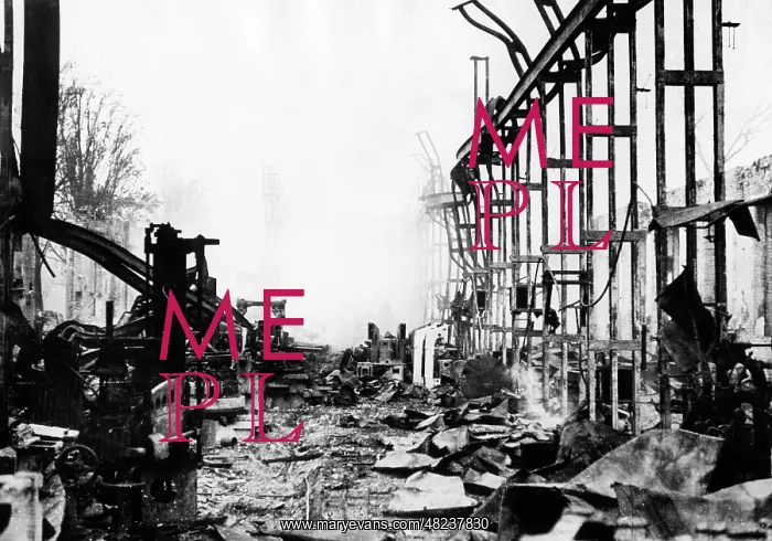 : Destroyed industrial plant on the Dnieper, 1941 : Destroyed industrial plant on the Dnieper, 1941