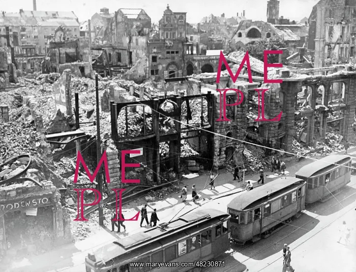 : Destroyed Munich after the Second World War, 1945 : Destroyed Munich after the Second World War, 1945