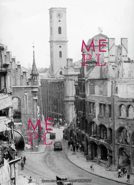: Destroyed Munich after the Second World War, 1945 : Destroyed Munich after the Second World War, 1945