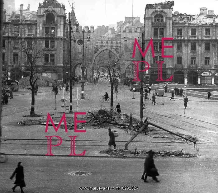 : Destroyed Munich after the Second World War, 1945 : Destroyed Munich after the Second World War, 1945