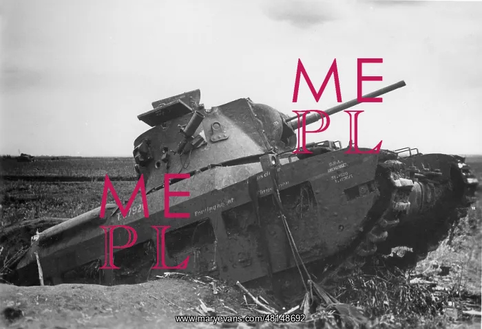 : Destroyed Russian tank, 1942 : Destroyed Russian tank, 1942
