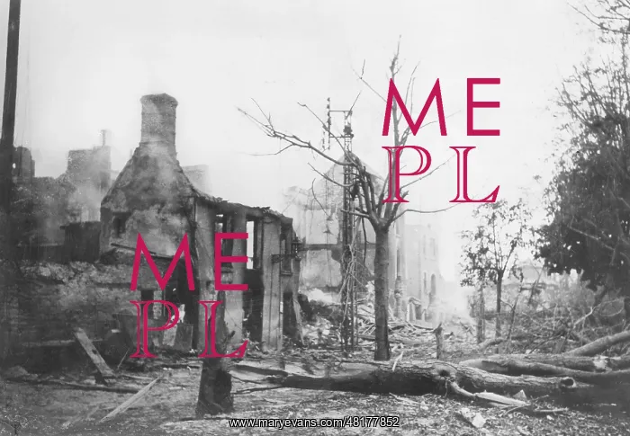 : The destroyed St. Lo in Normandy, 1944 : The destroyed St. Lo in Normandy, 1944