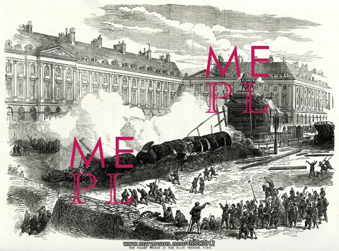 : Destroyed Vendome Column; Paris Commune 1871 : Destroyed Vendome Column; Paris Commune 1871