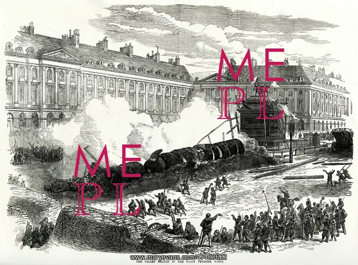 : Destroyed Vendome Column; Paris Commune 1871 : Destroyed Vendome Column; Paris Commune 1871
