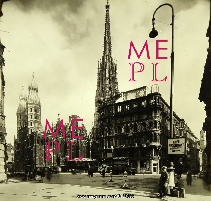 : Destroyed Vienna 1944-1946 - View from the : Destroyed Vienna 1944-1946 - View from the