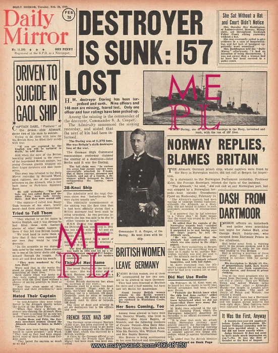 : Destroyer HMS Daring sunk by U-23 : Destroyer HMS Daring sunk by U-23