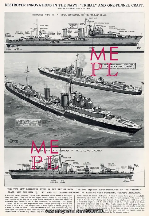 : Destroyer Innovations in the British Navy 1938 : Destroyer Innovations in the British Navy 1938