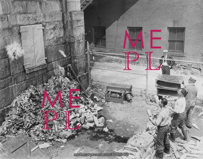 : Destroying bottles of alcohol during the time of Prohibition : Destroying bottles of alcohol during the time of Prohibition