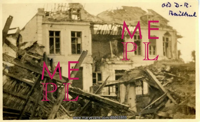 : Destruction of Old District Railway Station, Bailleul : Destruction of Old District Railway Station, Bailleul