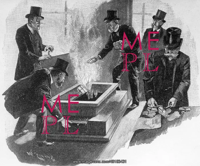 : Destruction of paper money in 1892 : Destruction of paper money in 1892