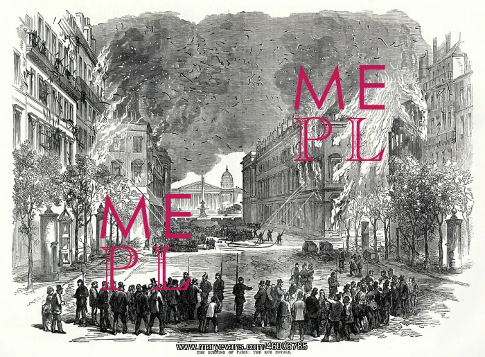 : Destruction in the Rue Royale; Paris Commune 1871 : Destruction in the Rue Royale; Paris Commune 1871