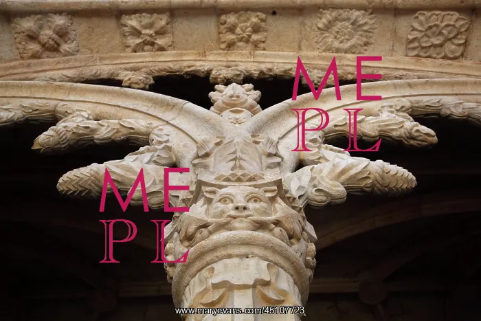 : Detail, Cloister, Jeronimos Monastery, Lisbon, Portugal : Detail, Cloister, Jeronimos Monastery, Lisbon, Portugal