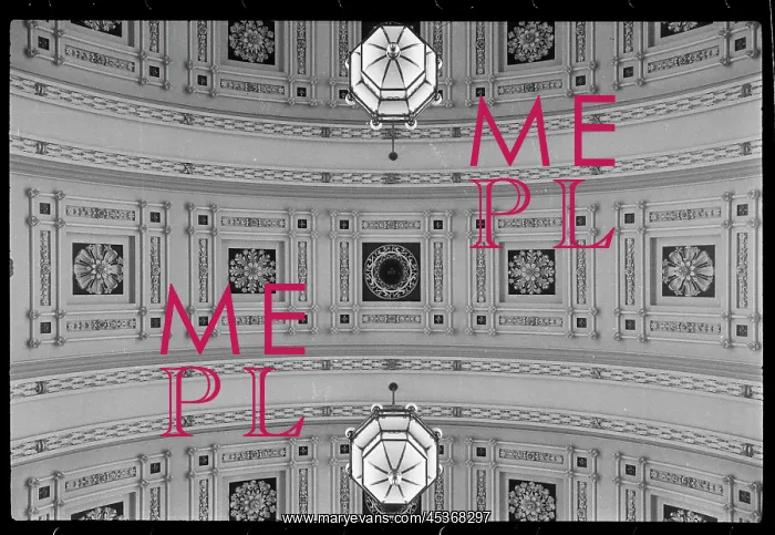 : A detailed view of the ceiling in Victoria Hall : A detailed view of the ceiling in Victoria Hall