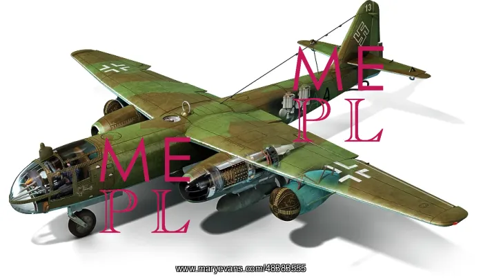 : Detailed view of the worlds first jet bomber : Detailed view of the worlds first jet bomber