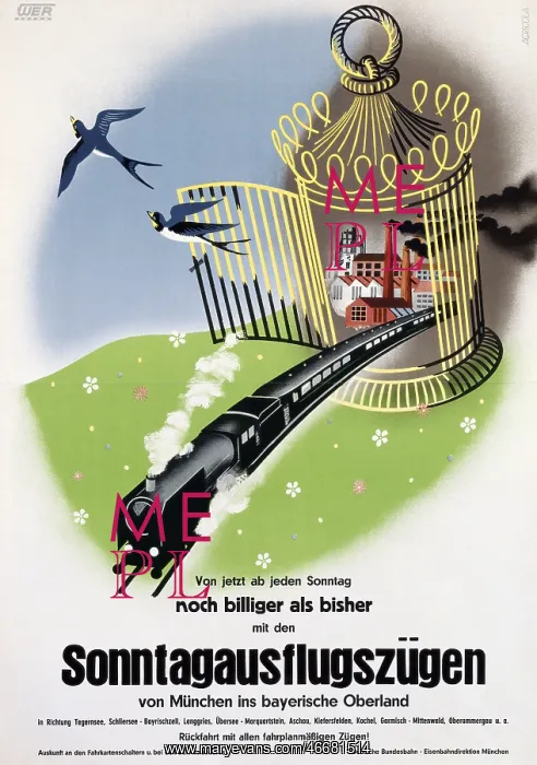: Deutsche Bundesbahn railway poster : Deutsche Bundesbahn railway poster