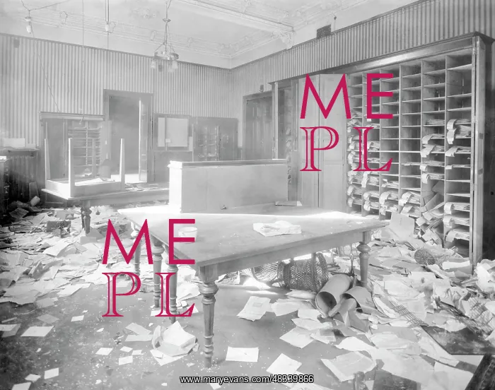 : The devastated Chamber of Commerce Bochum, 1923 : The devastated Chamber of Commerce Bochum, 1923