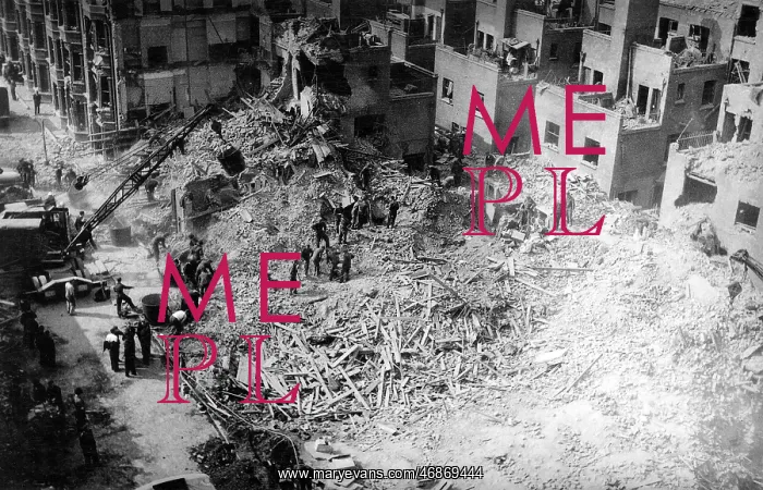: Devastation after a bombing raid, Gurney Street, Walworth : Devastation after a bombing raid, Gurney Street, Walworth