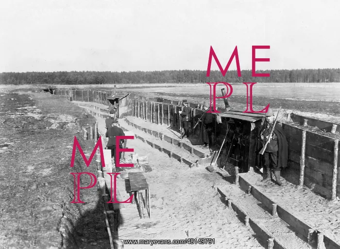 : Developed German position on the Eastern Front, 1914 : Developed German position on the Eastern Front, 1914