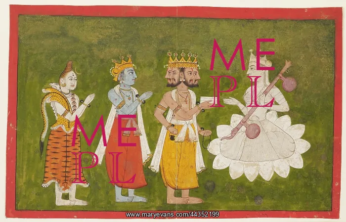 : Devi revered by Brahma, Visnu and Siva : Devi revered by Brahma, Visnu and Siva
