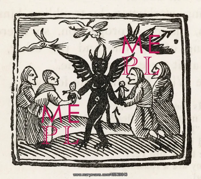 : Devil dancing with worshippers at Sabbat : Devil dancing with worshippers at Sabbat