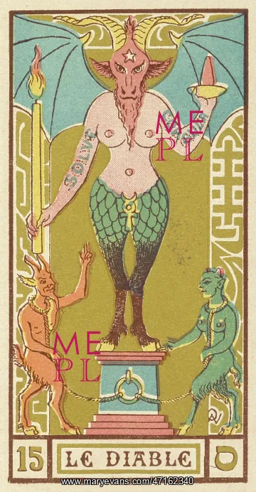  : The Devil depicted on a Tarot card