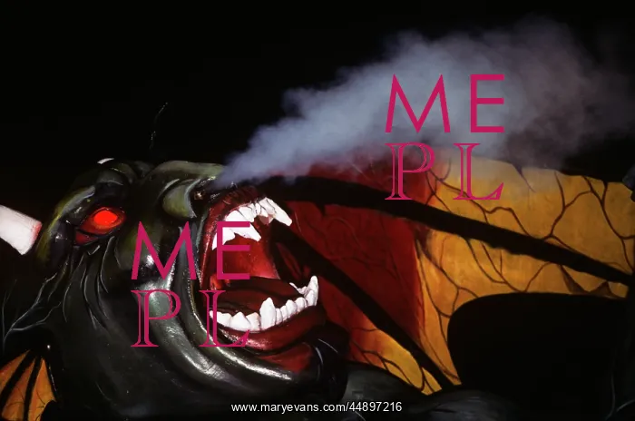  : DEVIL WITH SMOKE COMING OUT OF NOSE