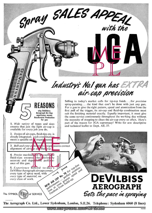 : DeVilbiss Aerograph Air-Cap Precision Paint Spray Gun : DeVilbiss Aerograph Air-Cap Precision Paint Spray Gun