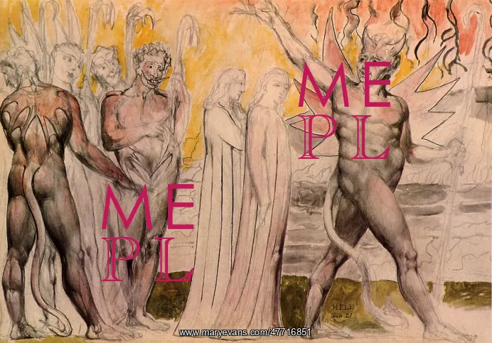 : Devils Setting Out with Dante and Virgil, by William Blake : Devils Setting Out with Dante and Virgil, by William Blake