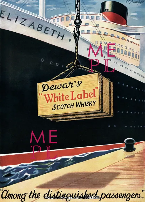 : Dewar's White Label Whisky shipping ad : Dewar's White Label Whisky shipping ad