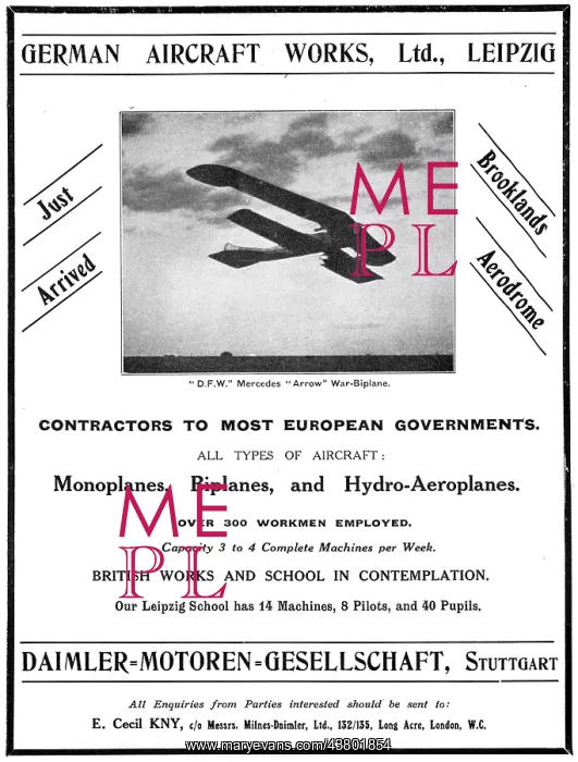 : D.F.W. Mercedes Arrow War-Biplane : D.F.W. Mercedes Arrow War-Biplane