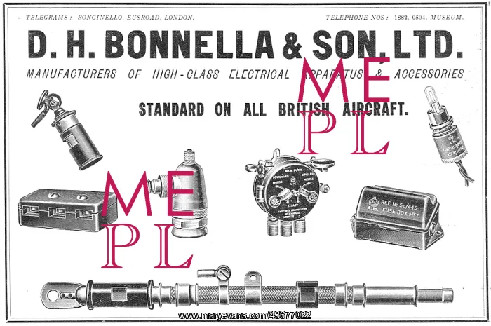 : D.H.Bonella Aircraft Electrical Equipment : D.H.Bonella Aircraft Electrical Equipment