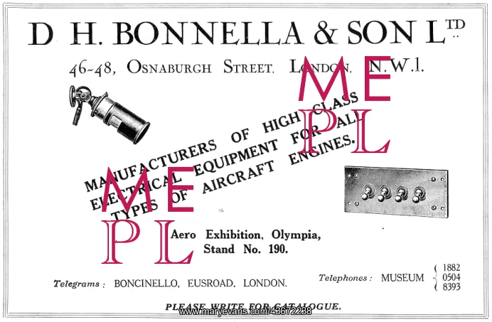 : D.H.Bonella Electrical Equipment For Aircraft : D.H.Bonella Electrical Equipment For Aircraft