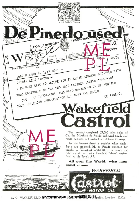 : Di Pinedo Used Castrol : Di Pinedo Used Castrol
